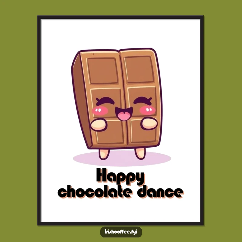 Funny Chocolate Digital Print - Instant Humor with This Winking Wiggle Design