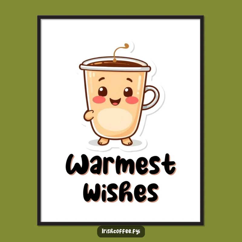 Funny Happy Coffee Digital Art - Instant Morning Cheer for Your Screens