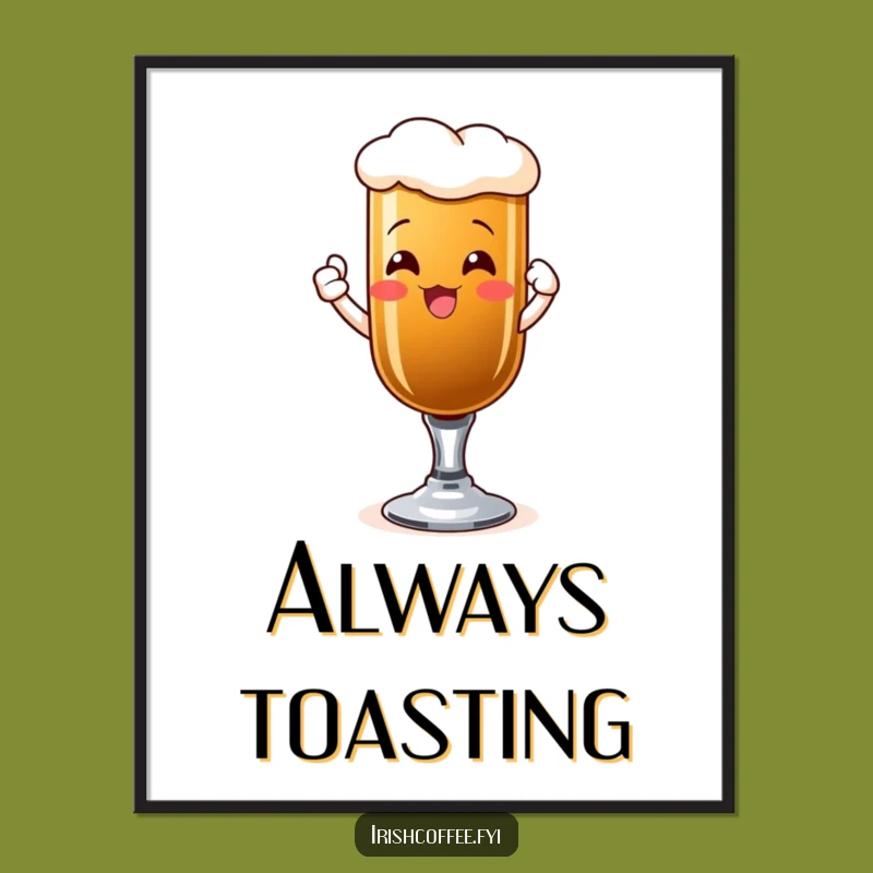 Funny Irish Coffee Toast Digital Print: Instant Celebration for Your Walls, Gift