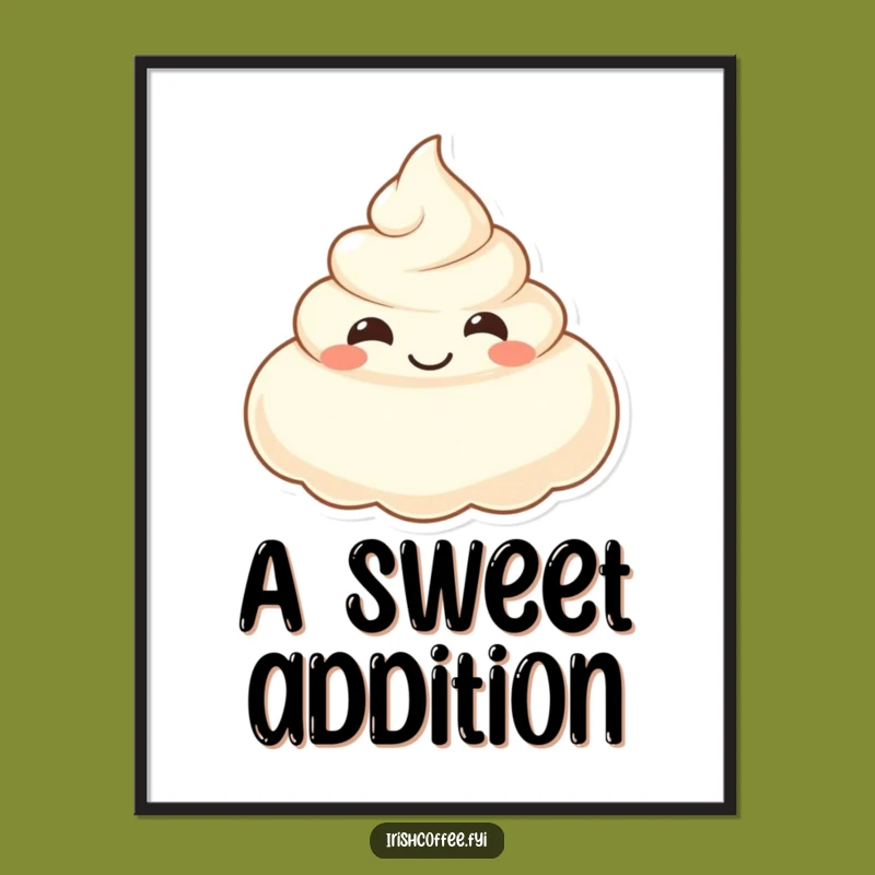 Funny Smiling Cream Digital Art - Instant Sweet Humor for Your Walls