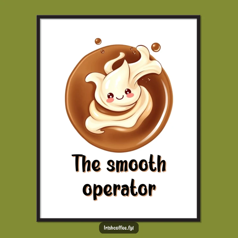 Funny Smiling Cream Splash Digital Art - Instant Elegance, Perfect Gift