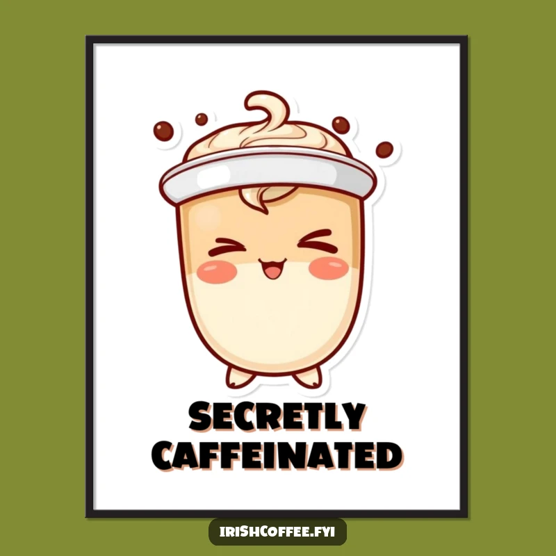 Funny Winking Coffee Digital Art: Instant Mischief for Your Digital Space