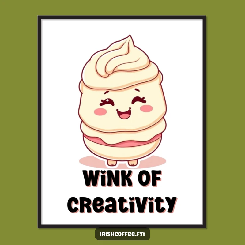 Funny Cream Layer Character Digital Art a Playful Printable Gift