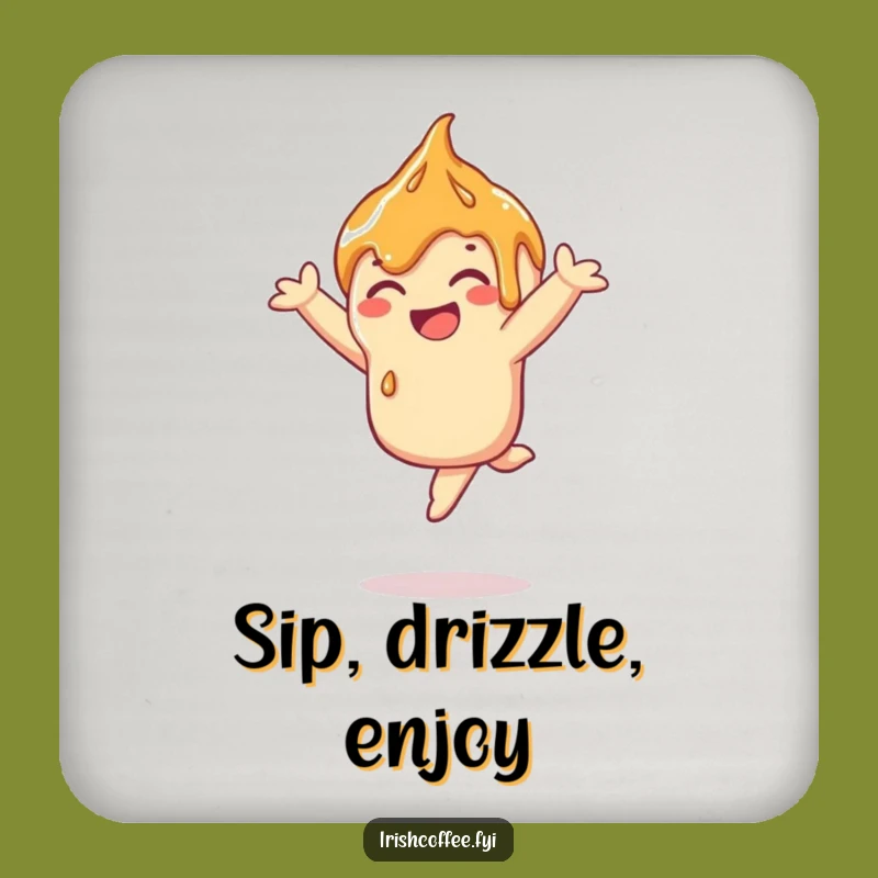 Funny Caramel Leap Coaster: Protect Surfaces with Sweetness, A Humorous Gift