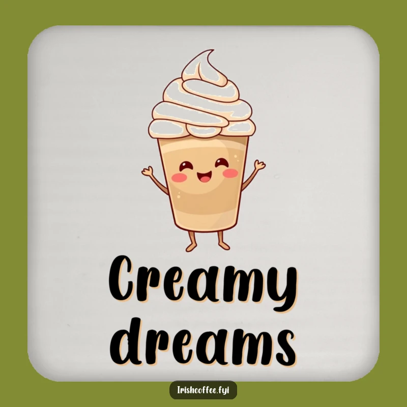 Funny Coffee Dance Drink Coaster - Cup Cartoon Coaster Set, Perfect Funny Gift for Hosts