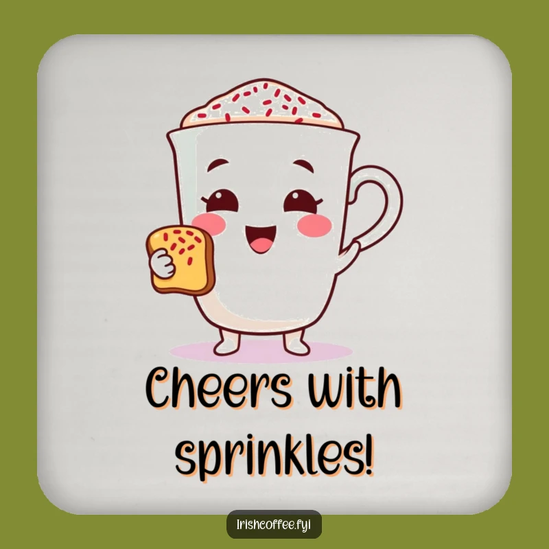 Funny Coffee Toast Coaster: Protect Surfaces with Celebratory Flair