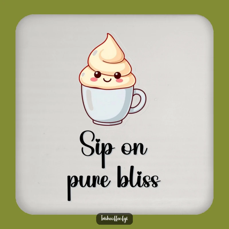 Funny Cream Dollop Coaster - Whimsical Protection & Hilarious Table Decor