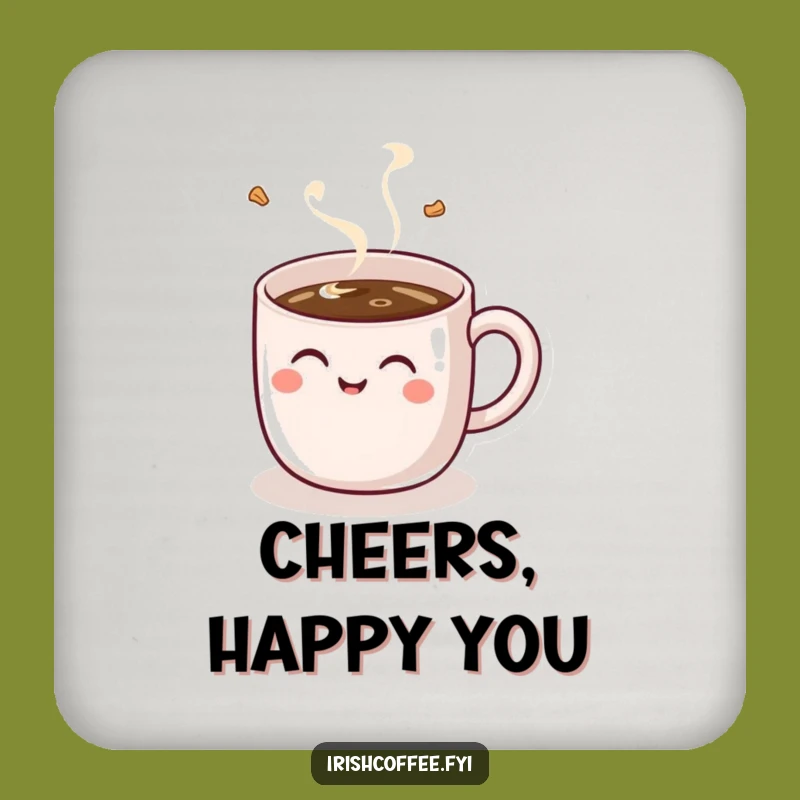 Funny Giggle Mug Coaster: Protect Surfaces with Humor, Great Drink Gift