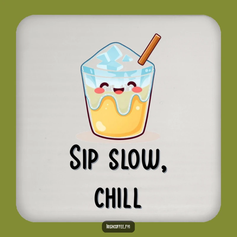 Funny Melting Ice Cube Coaster - Calm Protection, Great Funny Gift
