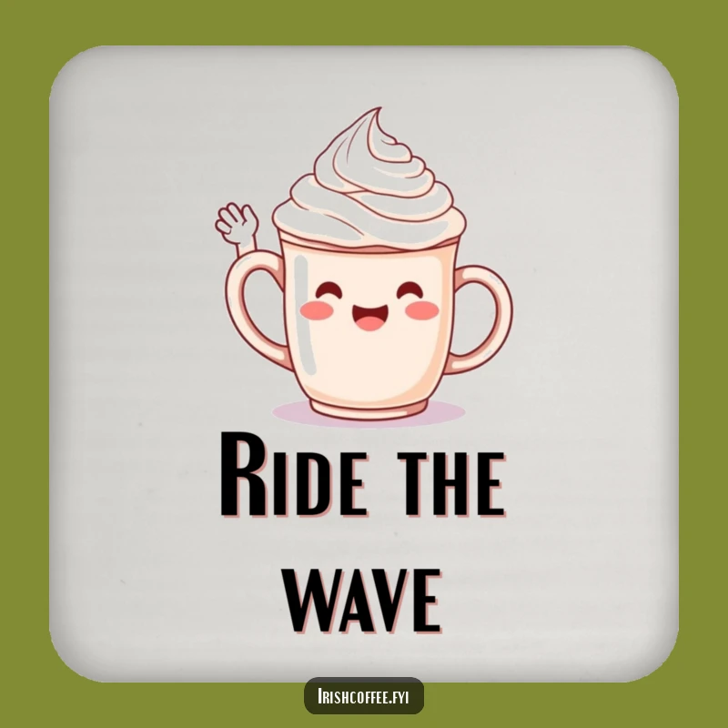 Funny Whipped Cream Coaster - Protect Surfaces With Cheer - Perfect Funny Gift