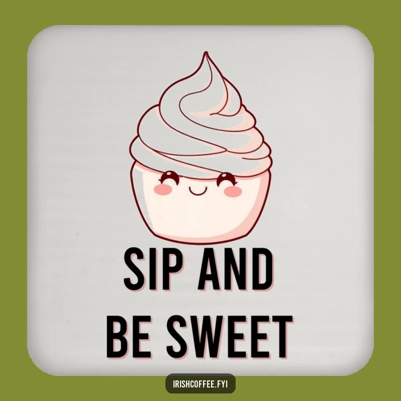 Funny Whipped Cream Wink Coaster: Protect Surfaces with Delightful Humor!