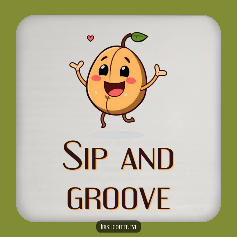 Funny Dancing Coffee Bean Coasters: Protect Surfaces with Joyful Energy