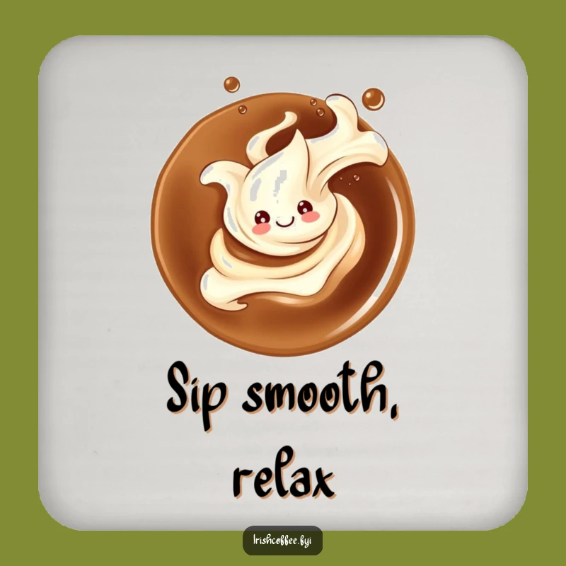 Funny Smiling Cream Splash Coaster - Elegant Protection, Great Funny Gift