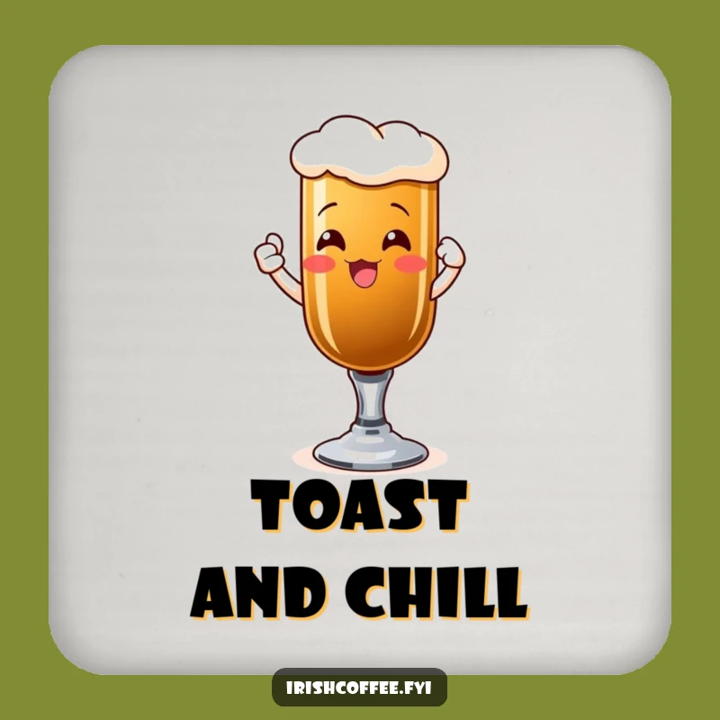Funny Irish Coffee Toast Coasters: Protect Surfaces with Cheers, Hilarious Gift