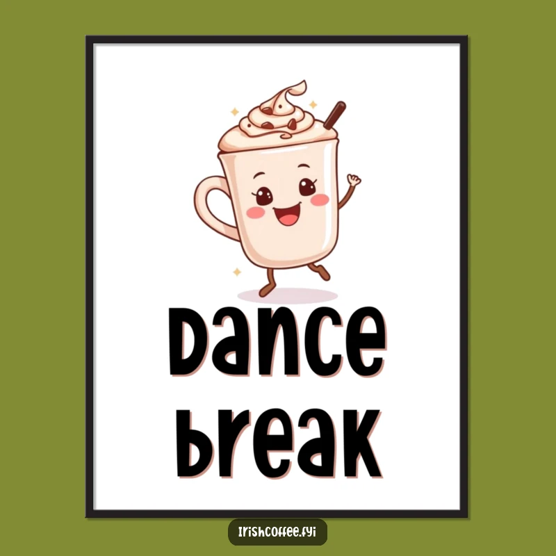 Funny Hot Chocolate Dance Poster: Bring Cozy Joy to Your Walls, Perfect Gift