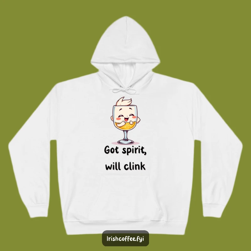 Cozy Funny Giggling Whiskey Glass Clinking Hoodie: Warmth & Wit!