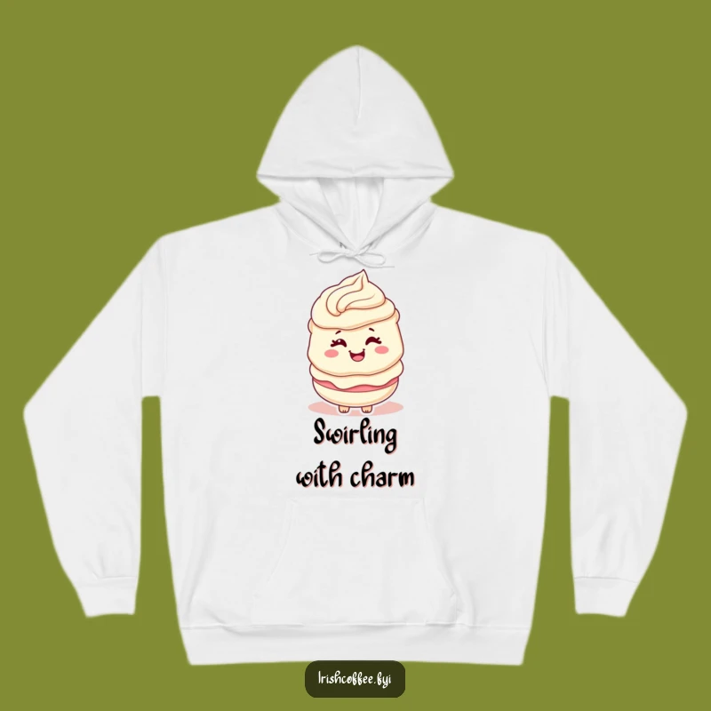 Cozy Funny Hoodie with a Winking Cream Layer Character a Warm Gift