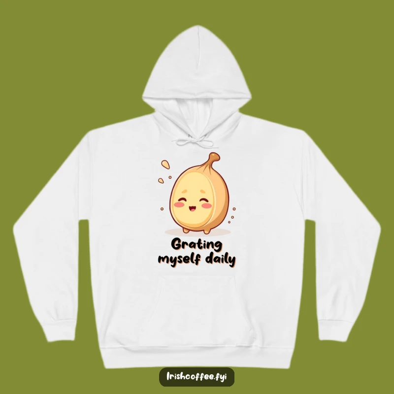 Funny Winking Nutmeg Grates Itself Hoodie - Cozy & Sassy Spice!