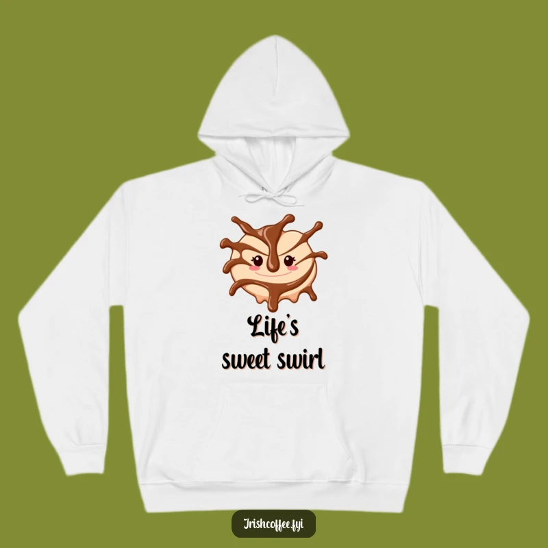Funny Chocolate Drizzle Hoodie - Cozy Up with Sweet Swirls of Humor