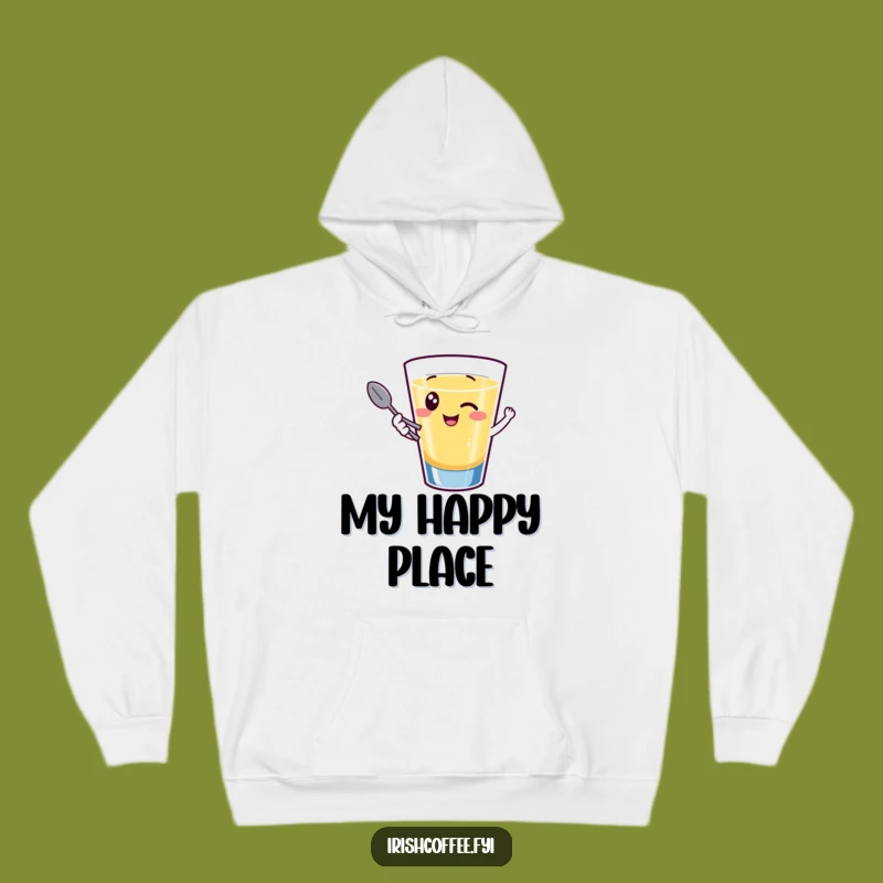 Funny Shot Glass Hoodie: Giggling Wink, Your Cozy Party Humor Apparel