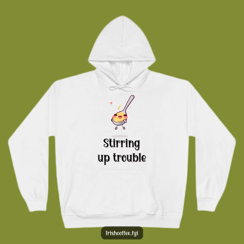 Cozy Funny Happy Teaspoon Stirring Playfully Hoodie: Ultimate Comfort & Fun