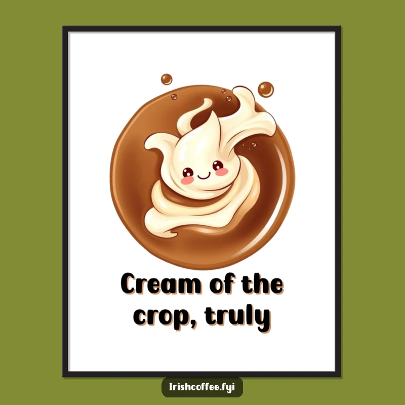 Free Printable Wall Art: Elegant Cream Splash's Coffee Swirl