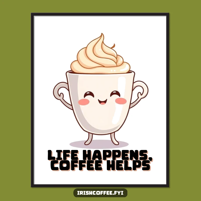 Free Printable Dancing Coffee Cup Wall Art: Energizing Downloadable Decor for Your Space!