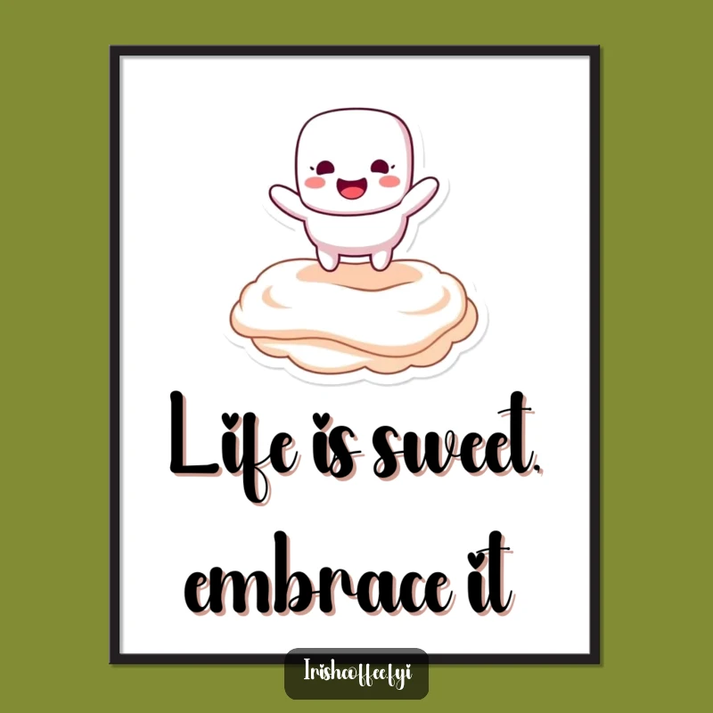 Funny Free Printable Wall Art: Bouncy Marshmallow, Hilarious Downloadable Decor