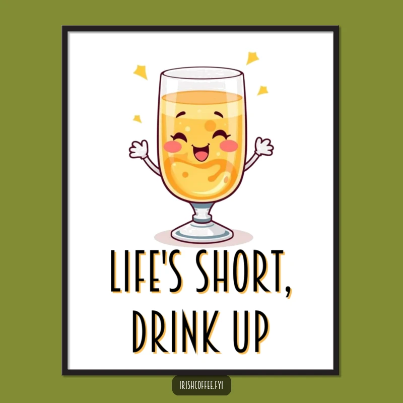 Free Printable Wall Art: Winking Whiskey Glass Toast - Funny Bar Decor Downloadable!