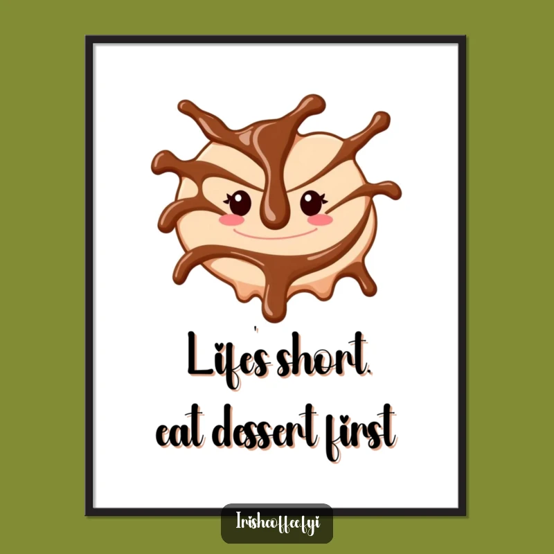 Funny Free Printable Wall Art: Chocolate Swirl - Sweet Kitchen Downloadable