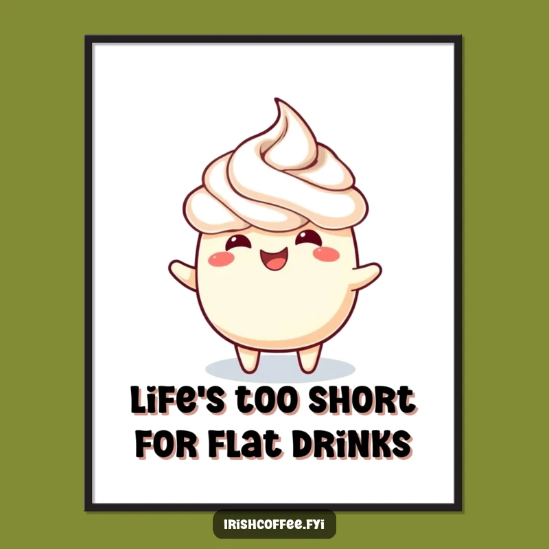 Free Printable Frothy Topping Art: Wiggle with Joyful Vibes! Funny Downloadable Decor