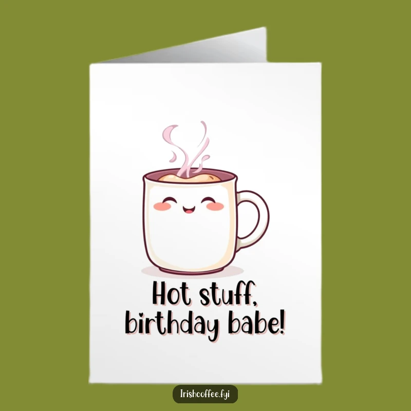 Free Printable Birthday Card: Cheerful Mug Character, Funny Downloadable Gift for Her!