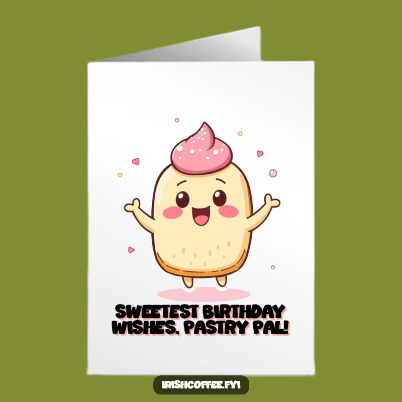 Free Printable Birthday Card: Bouncy Pastry Sugar Rush Fun Downloadable Gift