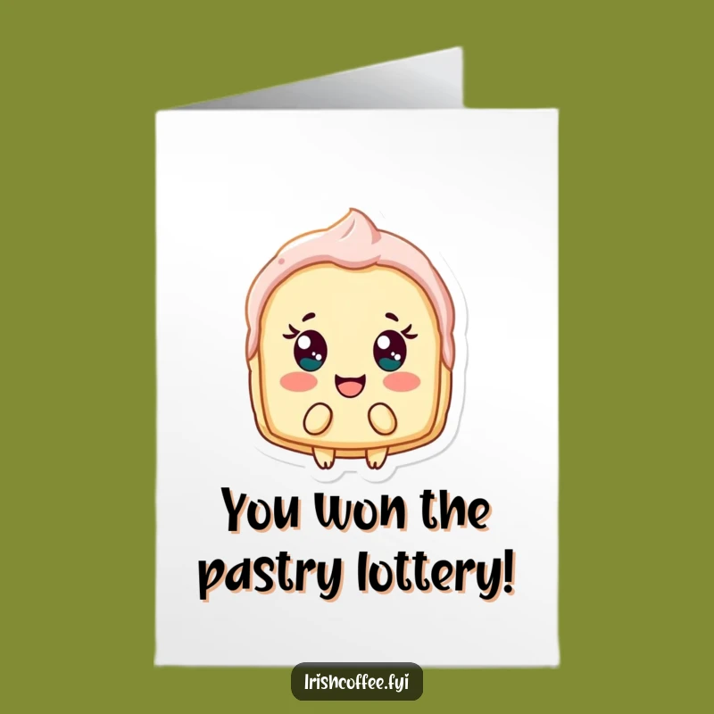 Free Printable Congrats Card: Delighted Pastry Shard Bobbing Downloadable Gift