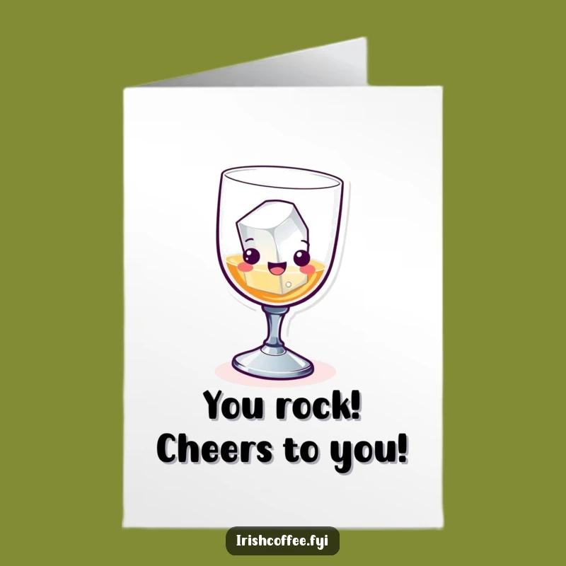 Free Printable Congrats Card: Hilarious Skipping Whiskey Glass, LOL Downloadable Gift Idea