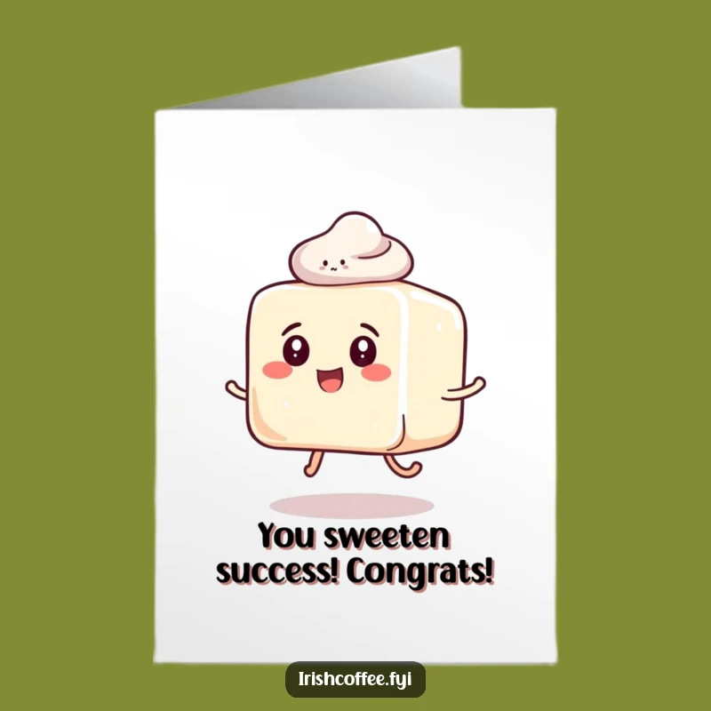 Free Printable Congrats Card: Hopping Sugar Cube Hilarious Downloadable Gift