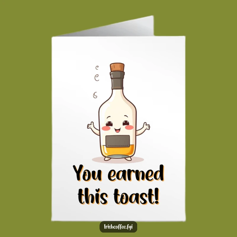 Free Printable Congrats Card: Wobbly Whisky Celebration - Humorous Downloadable Gift