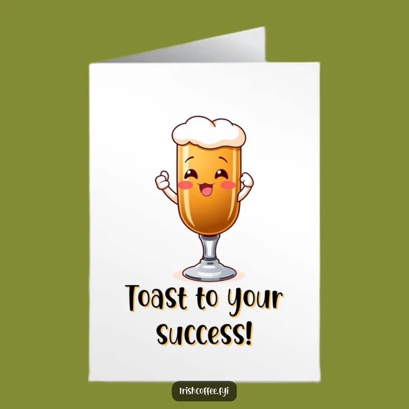 Free Printable Irish Coffee Toast Congrats Card: Cheers to Your Success!