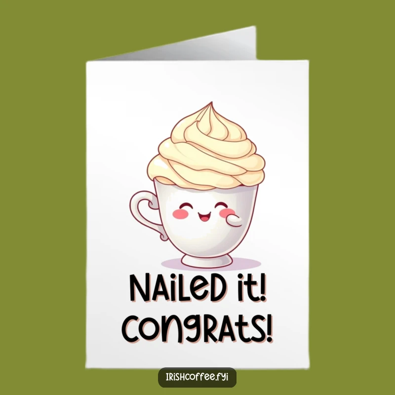 Free Printable Congrats Card: Balancing Cup, Funny Downloadable Gift!