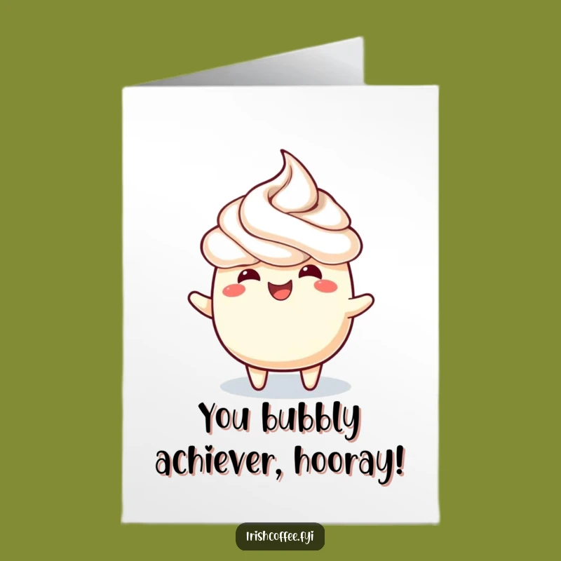 Free Printable Frothy Topping Congrats Card: Wiggle Your Way to Success!