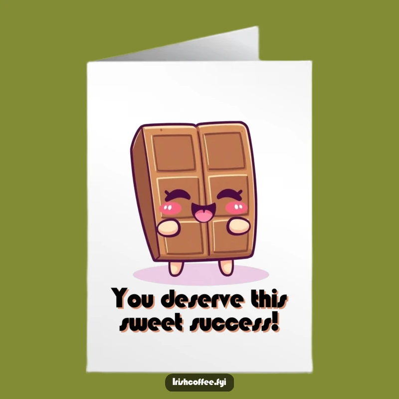 Free Printable Chocolate Congrats Card: Hilarious Downloadable Gift for Sweet Achievements