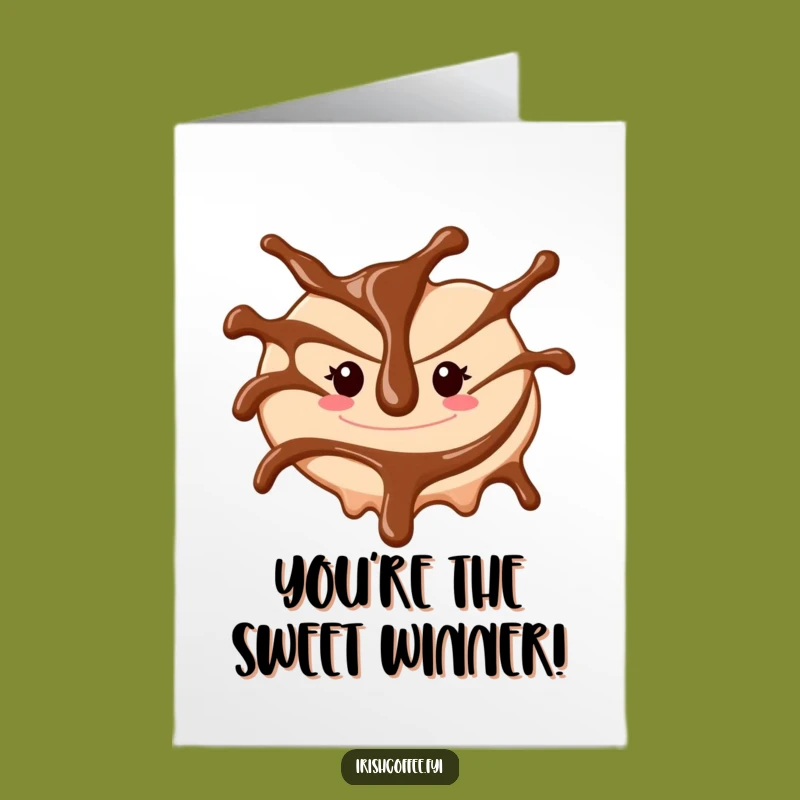 Free Printable Congrats Card: Chocolate Swirl - Funny Downloadable Celebration
