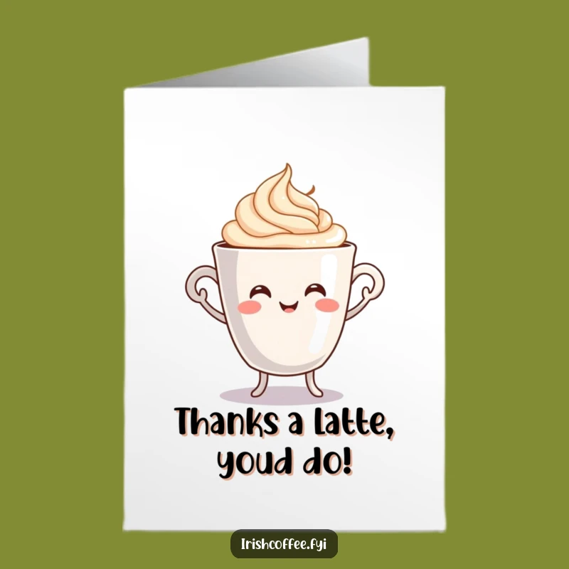 Free Printable Dancing Coffee Cup Thank You Card: A 'Perky' Way to Say Thanks!