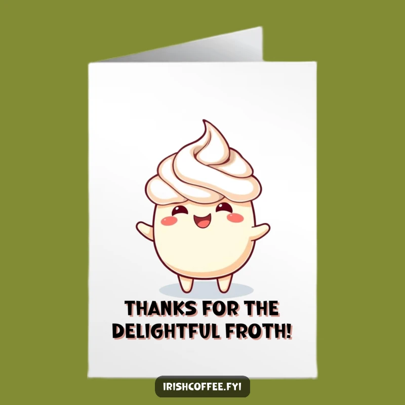 Free Printable Frothy Topping Thank You Card: Wiggle with Gratitude!
