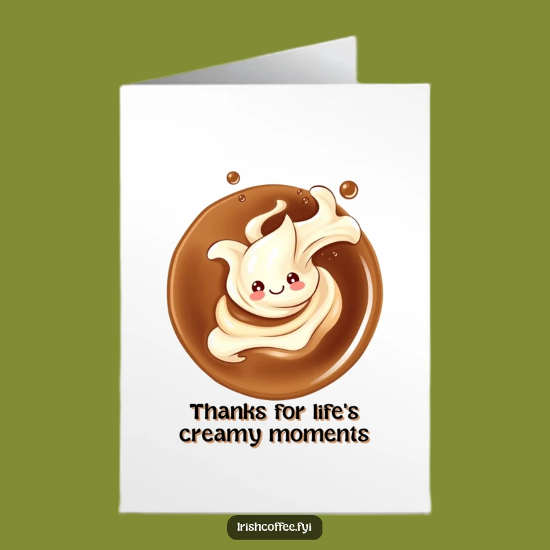 Free Printable Thank You Card: Creamy Swirl's Elegant Gratitude