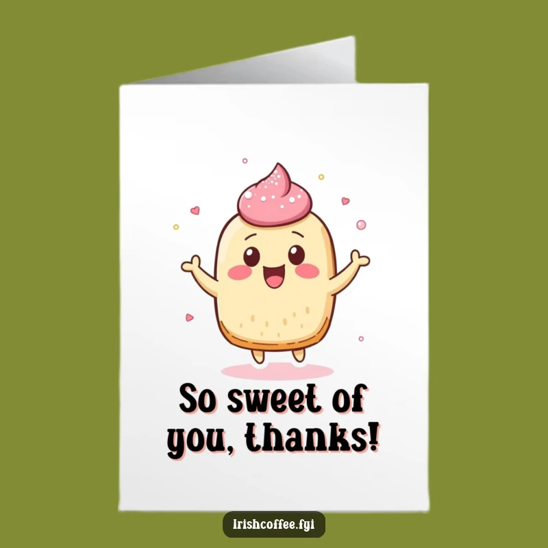 Free Printable Thank You Card: Pastry Bounce Gratitude Downloadable Gift