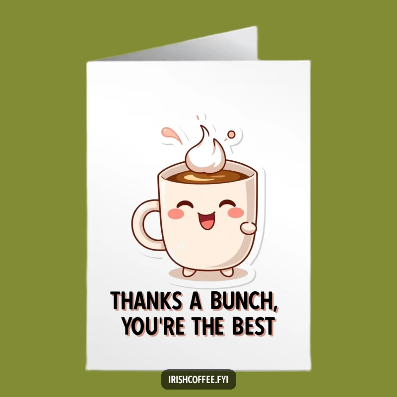 Free Printable Thank You Card: Mug's Joyful Coffee Sip