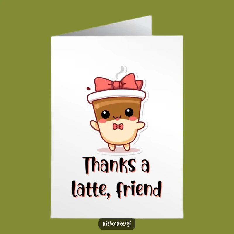 Free Printable Thank You Coffee Card: Funny Downloadable Gift for a Warm Thanks