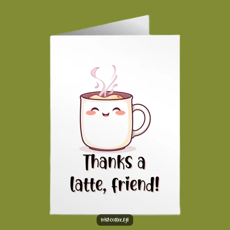 Free Printable Thank You Card: Cheerful Mug, Funny Downloadable Gift of Gratitude!