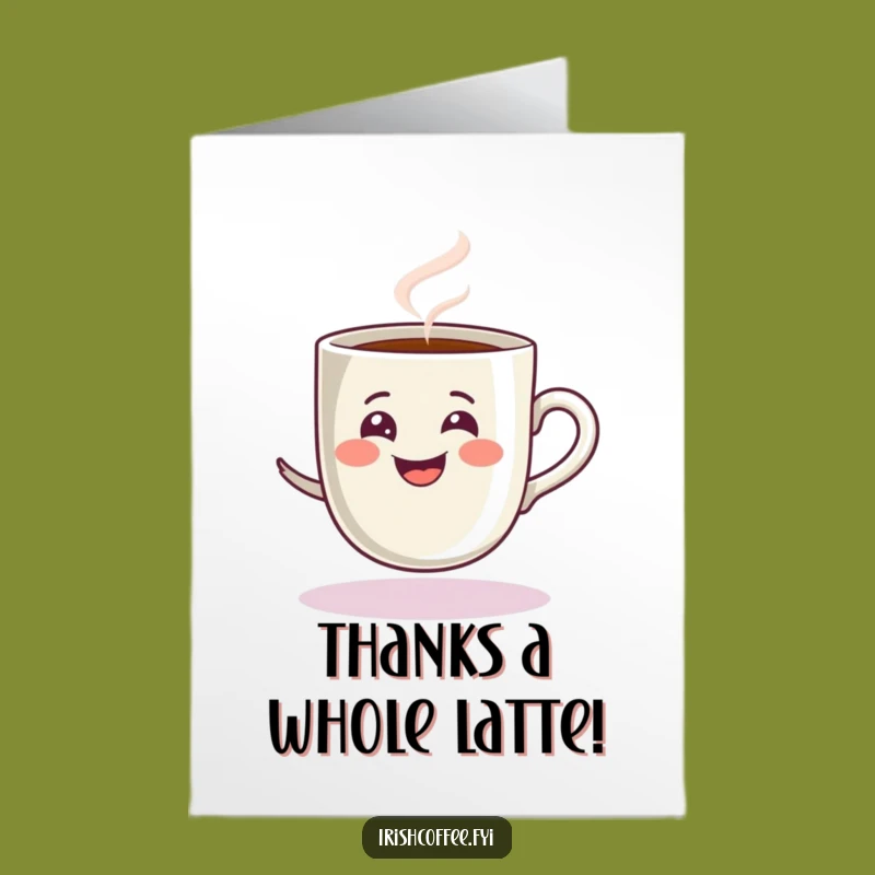 Free Printable Thank You Card: Espresso Spin Humor, Downloadable Cheerful Thanks